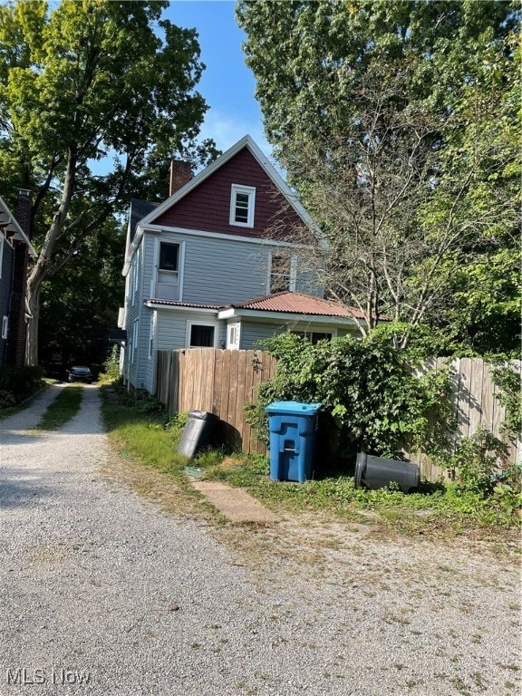 view of side of home