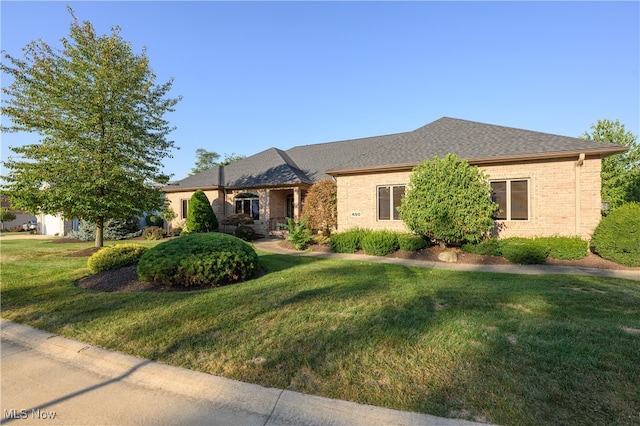 view of front of house with a front yard