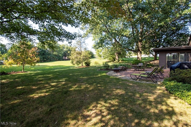 view of yard with a patio