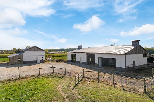 exterior space with an outdoor structure