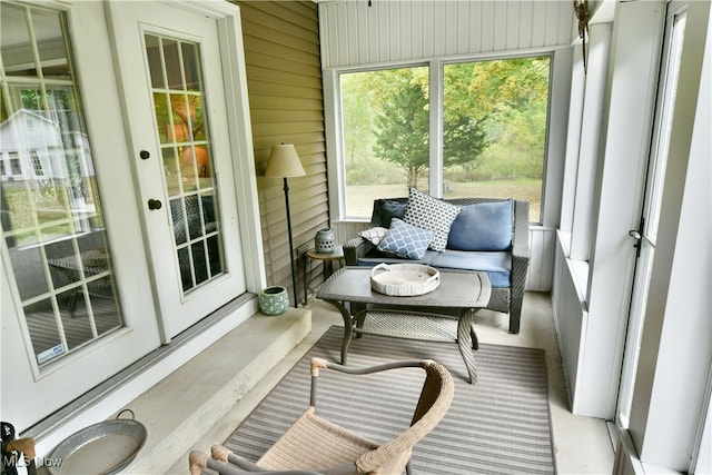 view of sunroom