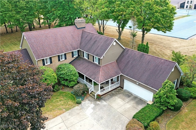 birds eye view of property