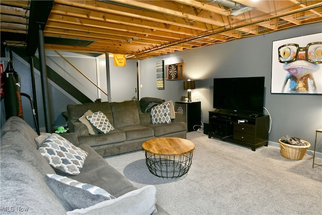 view of carpeted living room