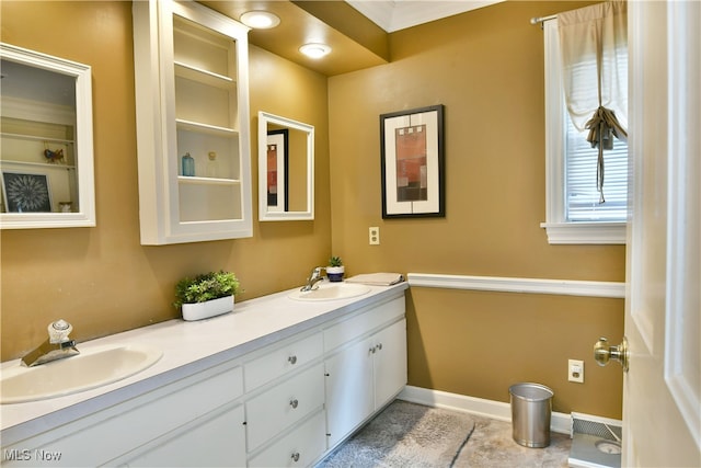 bathroom with vanity