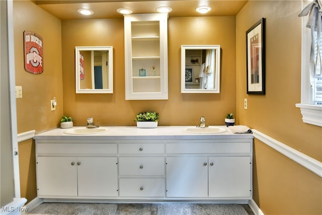 bathroom with vanity