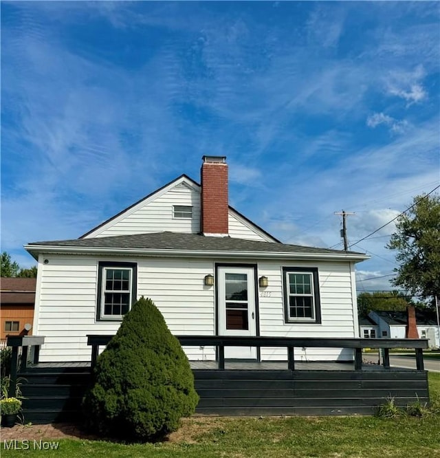 view of rear view of property