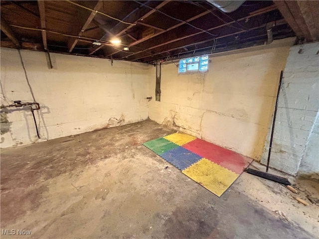 view of basement