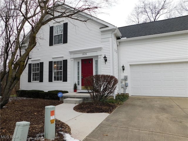 view of front of house featuring a garage