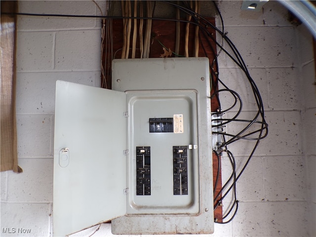 utility room featuring electric panel