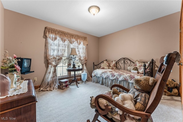 bedroom featuring carpet