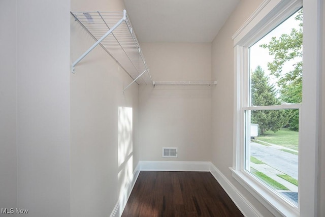 1360 E 114th St, Cleveland, OH 44106 - spacious closet featuring dark wood-style floors and visible vents