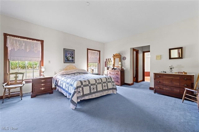 view of carpeted bedroom