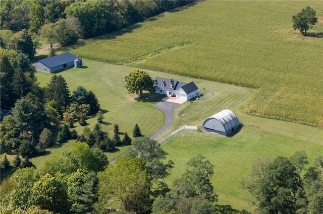 drone / aerial view featuring a rural view