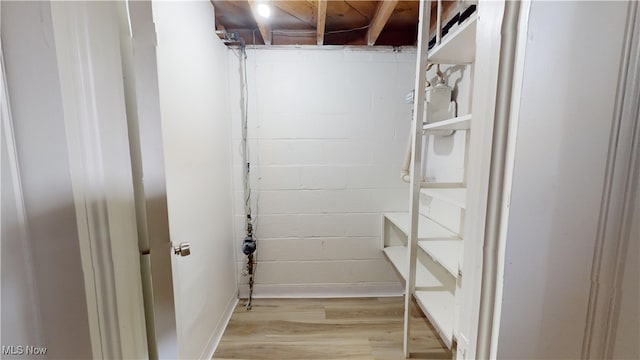 interior space with light wood-type flooring