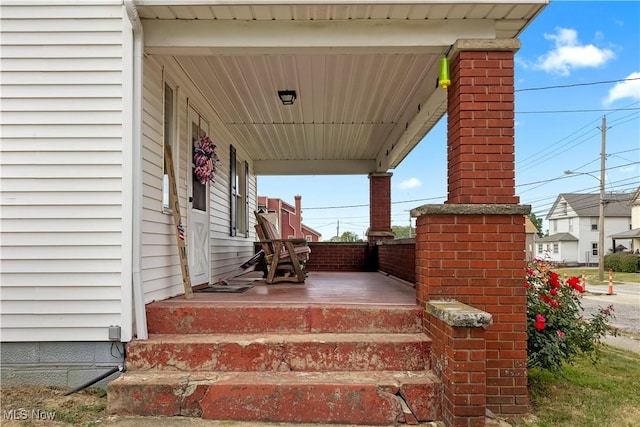 exterior space featuring a porch