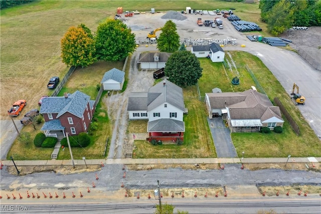 aerial view with a residential view