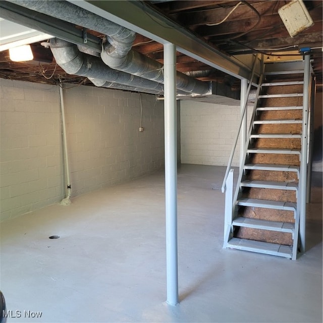 view of basement