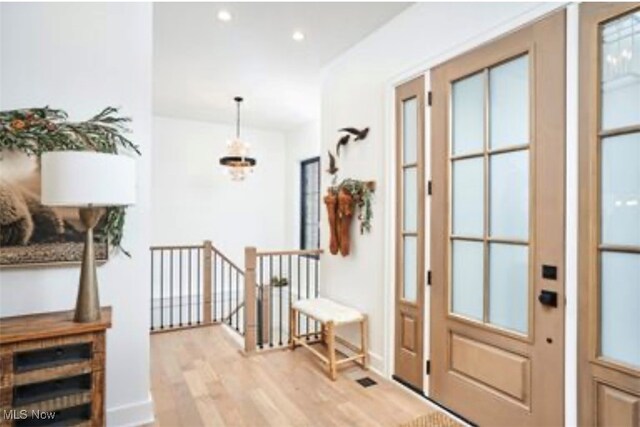 interior space with light wood-type flooring