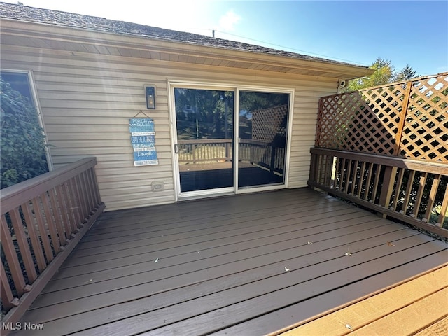 view of wooden deck