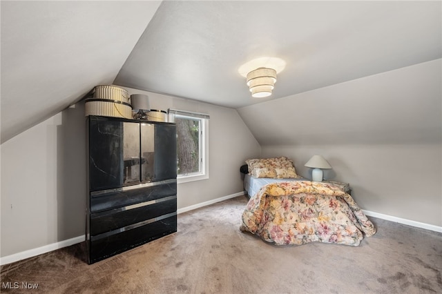 interior space featuring vaulted ceiling