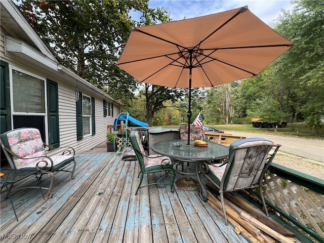 view of wooden deck