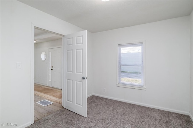 empty room featuring light wood-type flooring