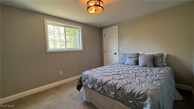 view of carpeted bedroom