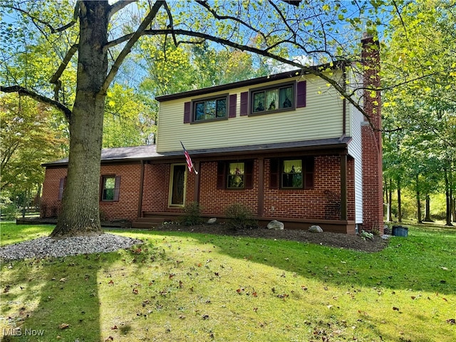 view of front property with a front yard