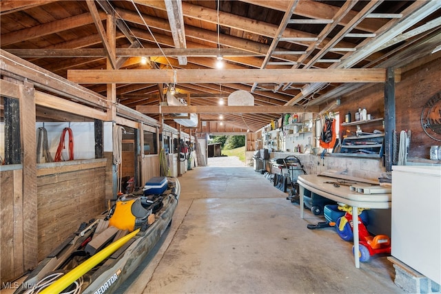 interior space with washer / dryer