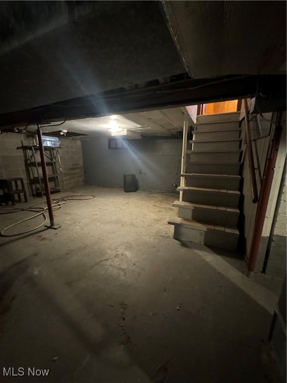 view of basement