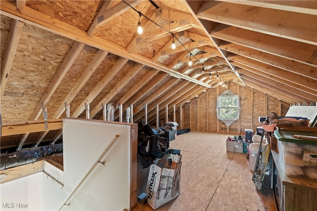 view of attic