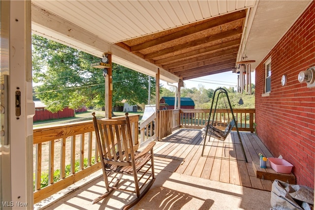 view of wooden deck