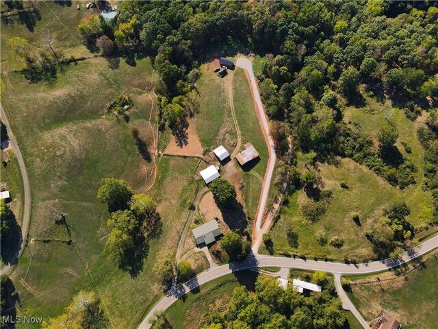 bird's eye view featuring a rural view