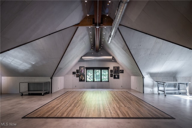 bonus room with lofted ceiling