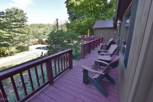 view of wooden terrace