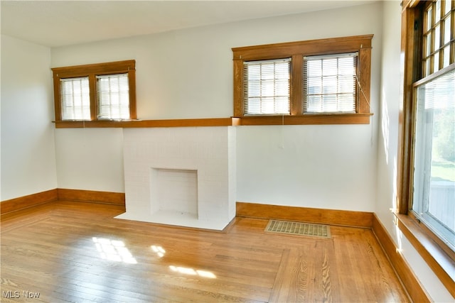 empty room featuring light wood-type flooring