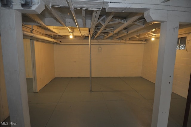 view of basement