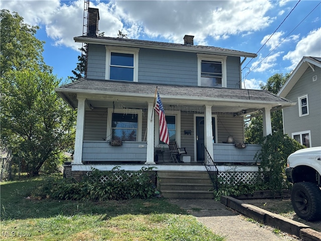 view of front of home featuring a porch