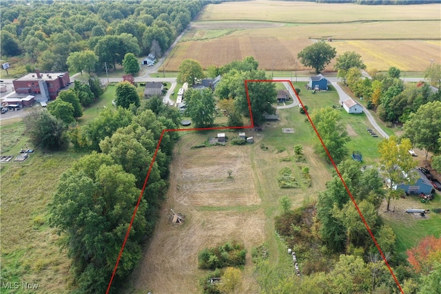 drone / aerial view featuring a rural view