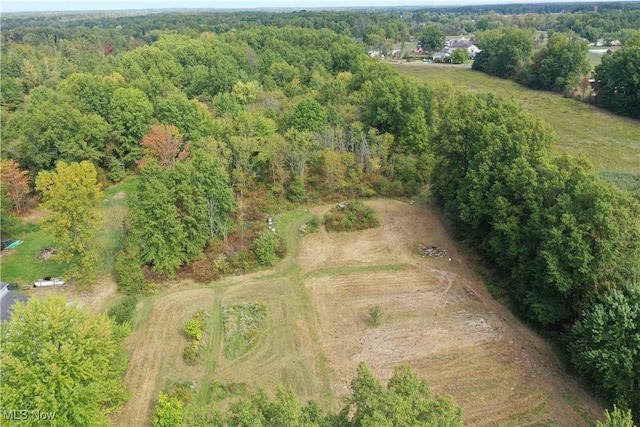 aerial view featuring a rural view