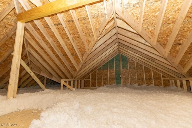 view of attic