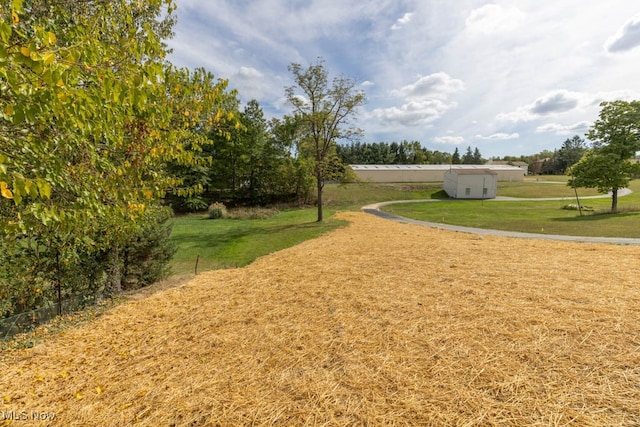 view of home's community with a lawn