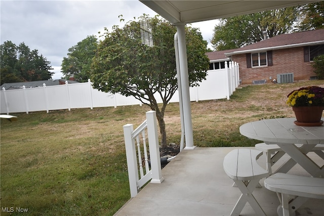 view of patio / terrace featuring cooling unit