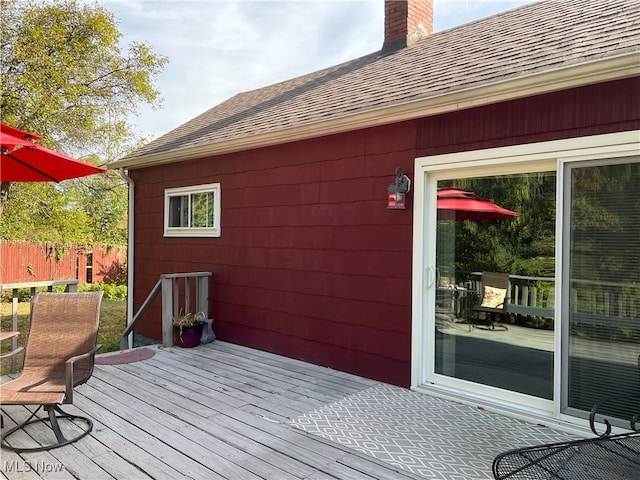 view of wooden deck