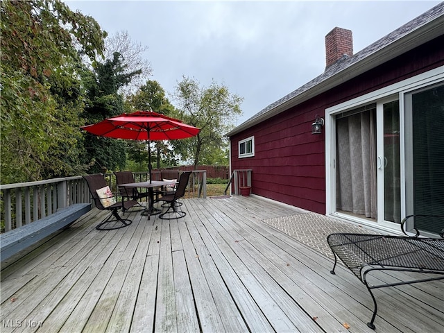 view of wooden deck