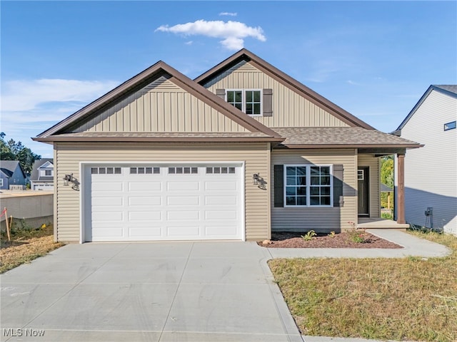 view of front of home featuring a garage