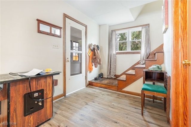 interior space with light wood-type flooring