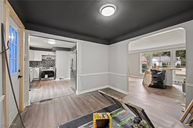 interior space featuring light hardwood / wood-style flooring