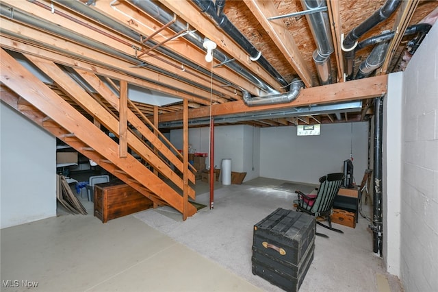 view of basement