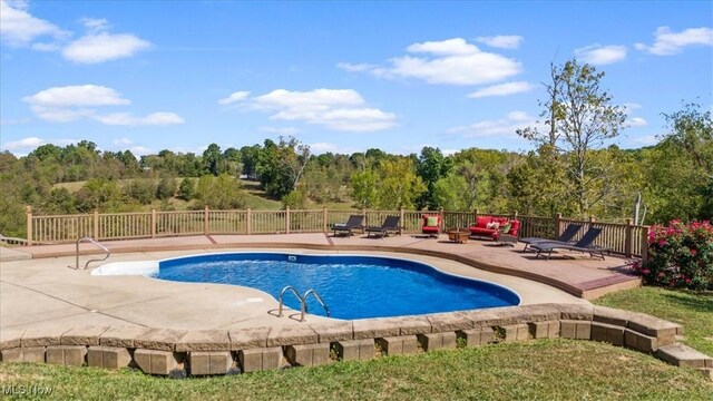 view of pool with a patio